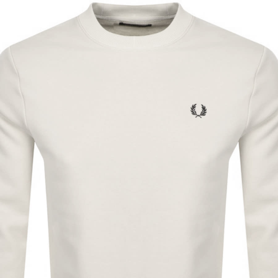 Alternative Image for ProductFred Perry Crew Neck Sweatshirt White2